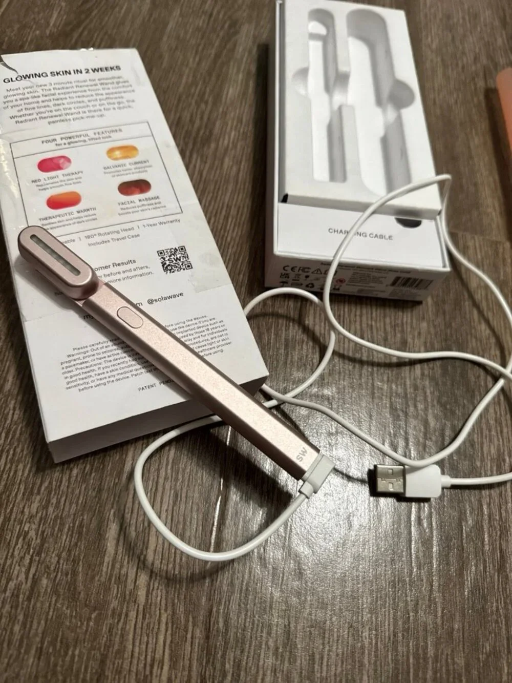 Solawave 4-in-1 Radiant Renewal Skincare Wand with Red Light Device